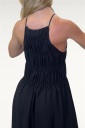abito lungo smanicato rippled